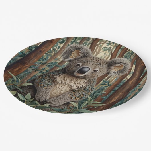 Koala Beer Papieren Bordje (Gekanteld)
