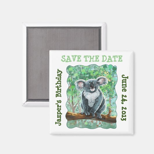 Koala Beer Party Center Magneet (Voorkant / Achterkant)