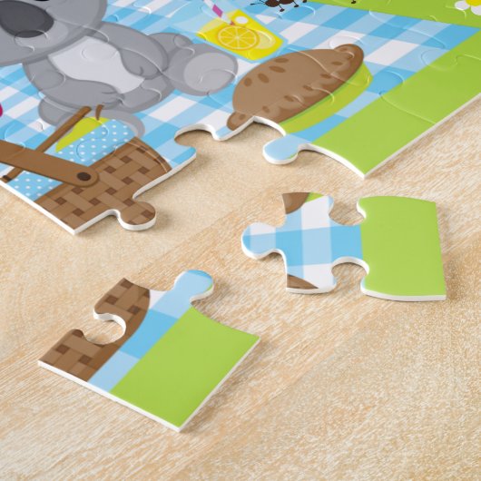 Koala Beer Picnic Boy Blue Legpuzzel (Zijkant)