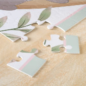 Koala Beer Pink & Green van Cute Girl's Custom Nam Legpuzzel (Zijkant)