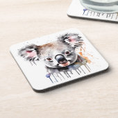 Koala Beer Portret Bier Onderzetter (Linkerzijde)