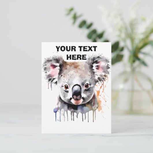 Koala Beer Portret Briefkaart (Staand voorkant)