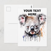 Koala Beer Portret Briefkaart (Voorkant / Achterkant)