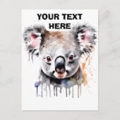 Koala Beer Portret Briefkaart (Voorkant)