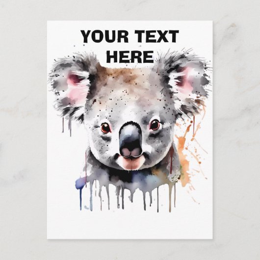 Koala Beer Portret Briefkaart (Voorkant)