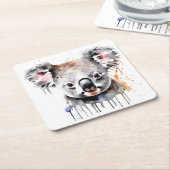 Koala Beer Portret Kartonnen Onderzetters (Schuin)