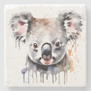 Koala Beer Portret Stenen Onderzetter