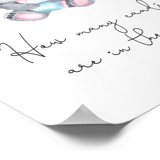 Koala beer - raad eens hoeveel snoepjes poster (Hoek)