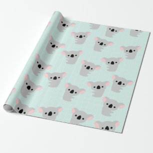 Koala Beer-rappelpapier Cadeaupapier