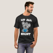 Koala Beer Reading Book all Night Bookworm and T-shirt (Voorkant volledig)