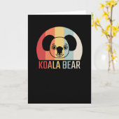 Koala Beer Retro Kaart (Gele Bloem)