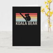 Koala Beer Retro Kaart (Gele Bloem)