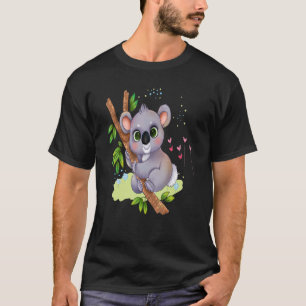 Koala Beer Retro Sunset Animal Koala T-shirt