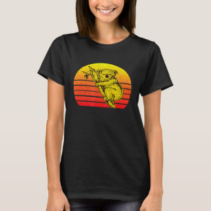 Koala Beer Retro Sunset Sketch T-shirt