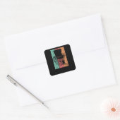 Koala Beer Retro Vierkante Sticker (Envelop)