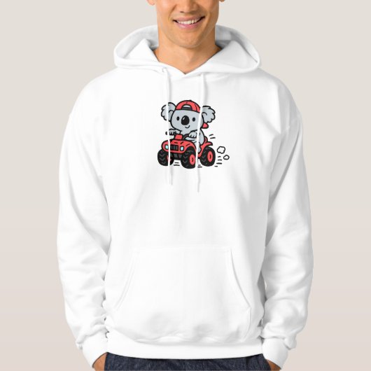 Koala Beer Rijdt op ATV Hoodie (Voorkant)