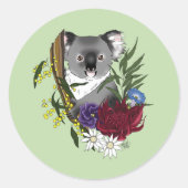 Koala Beer Ronde Sticker (Voorkant)