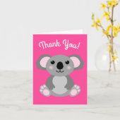 Koala Beer Schattige Kind Verjaardagsfeest Dank u Kaart (Gele Bloem)