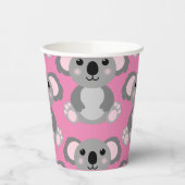 Koala Beer Schattige Kind Verjaardagsfeestje Papie Papieren Bekers (Links)