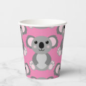 Koala Beer Schattige Kind Verjaardagsfeestje Papie Papieren Bekers (Voorkant)