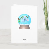 Koala beer schattige sneeuwroze wereldbol kaart (Achterkant)