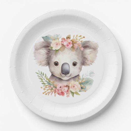 Koala Beer schattige verjaardag Papieren Bordje (Voorkant)