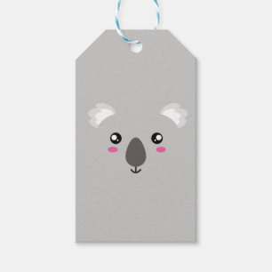 Koala Beer Schattigee Cartoon Gezicht Gift Labels Cadeaulabel