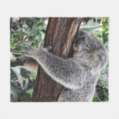 KOALA BEER SLAPING OP BOOM FLEECE DEKEN (Voorkant (Horizontaal))