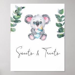 Koala Beer - snoepjes en traktaties baby shower Poster