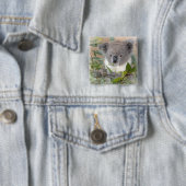 Koala Beer Square Pin Vierkante Button 5,1 Cm (In situ)