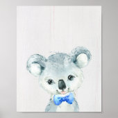 Koala Beer Strik Das Kunstwerk Nursery Poster (Voorkant)