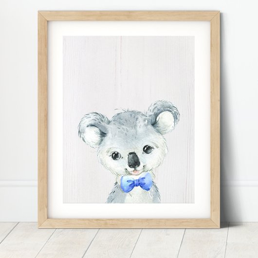 Koala Beer Strik Dasje Kinderkamer Kunstprint Poster