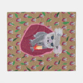 Koala Beer Summer Vibe Fleece Deken (Voorkant (Horizontaal))