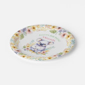 Koala Beer thema Meisje's Happy Birthday Papieren Bordje (Gekanteld)