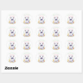Koala Beer thema Meisje's Happy Birthday Ronde Sticker (Vel)