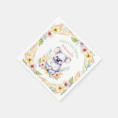 Koala Beer thema Meisje's Happy Birthday Servet (Hoek)