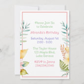 Koala Beer Theme Girl's Verjaardagsfeest Kaart (Achterkant)