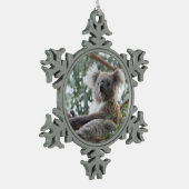 Koala Beer Tin Sneeuwvlok Ornament (Links)