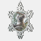 Koala Beer Tin Sneeuwvlok Ornament (Rechts)