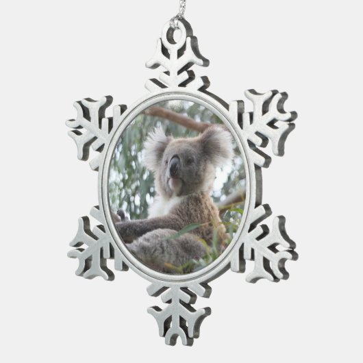 Koala Beer Tin Sneeuwvlok Ornament (Rechts)