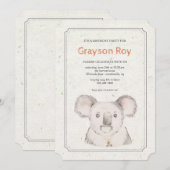 Koala Beer Uitnodiging (Voorkant / Achterkant)