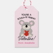 Koala Beer Valentijnsdag Classroom School Kaart Cadeaulabel (Voorkant)