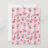 Koala Beer Valentijnsdag Classroom School Kaart Notitiekaartje (Achterkant)