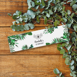 Koala Beer Verjaardag Waterfles Label Etiket