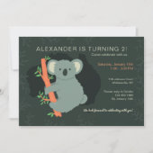 Koala Beer verjaardagsfeestje Kaart (Voorkant)