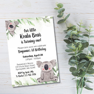 Koala Beer Verjaardagsuitnodiging Kaart