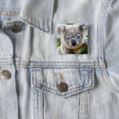 Koala Beer Vierkante Button 5,1 Cm (In situ)