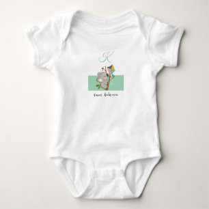 Koala Beer • Voeg je naam toe Cute Alfabet Monogra Romper