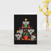 Koala-Beer voor kerstbomen Kaart (Gele Bloem)