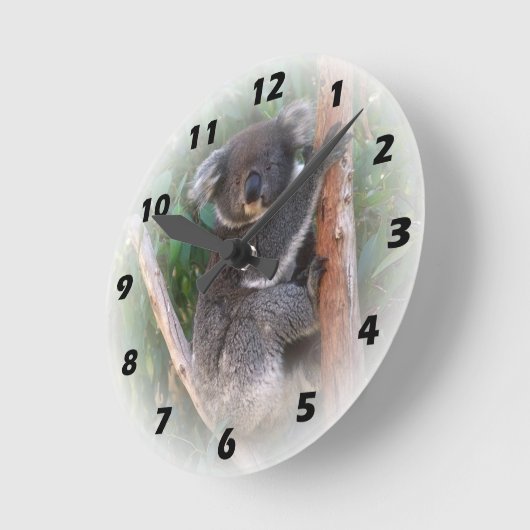 Koala Beer Wall Clock Ronde Klok (Hoek)